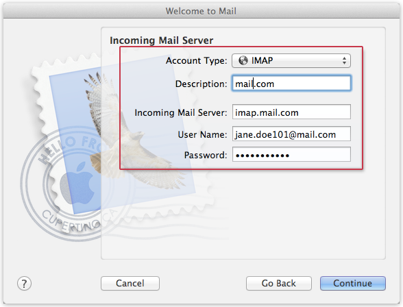 vermoeidheid Bedrijf Miljard XS4all imap email instellen via imap op Standaard manier OS X 10.8  (Mountain Lion) op een Apple Mac OSX | mailconfig.nl